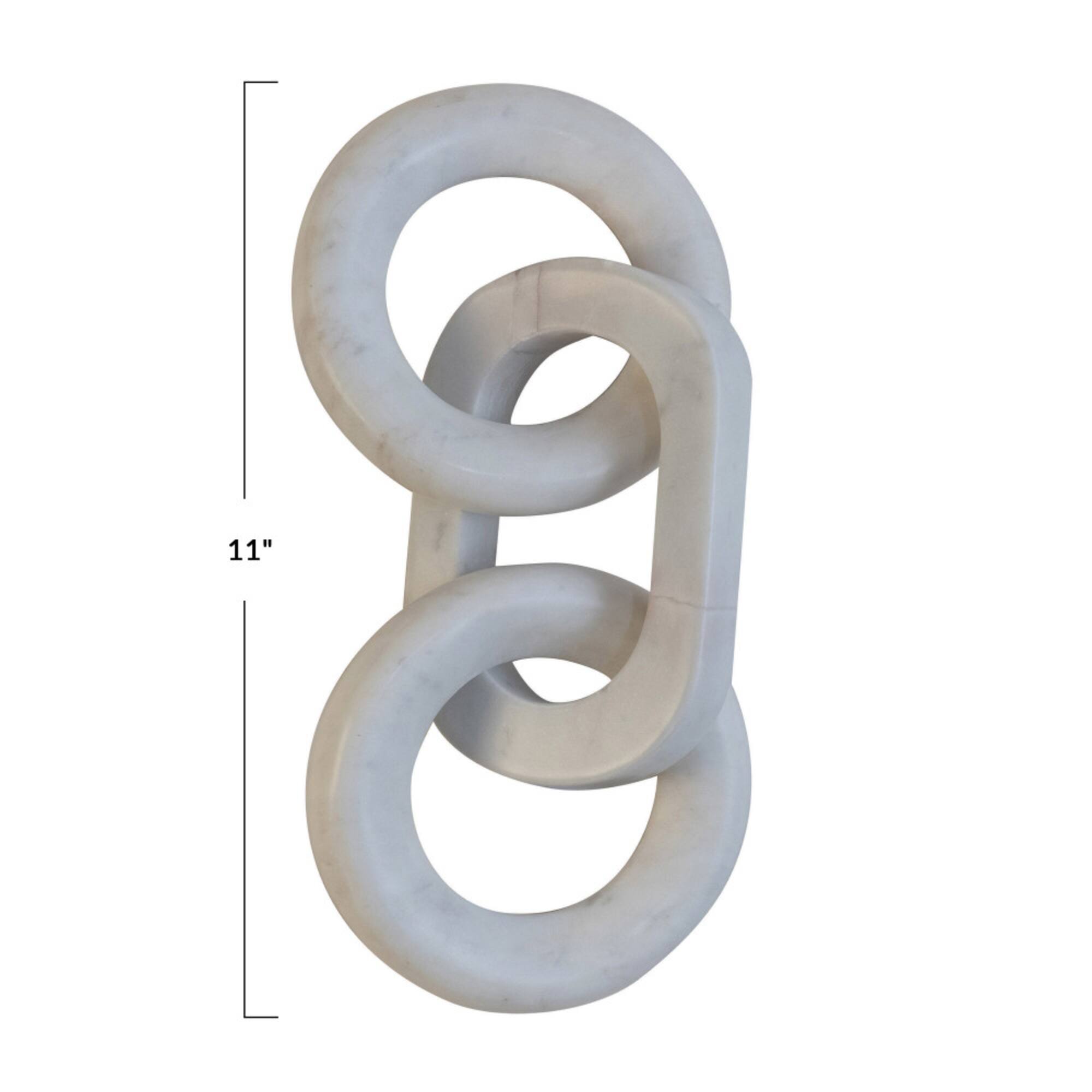 Hello Honey® 11" White Marble Chain Décor